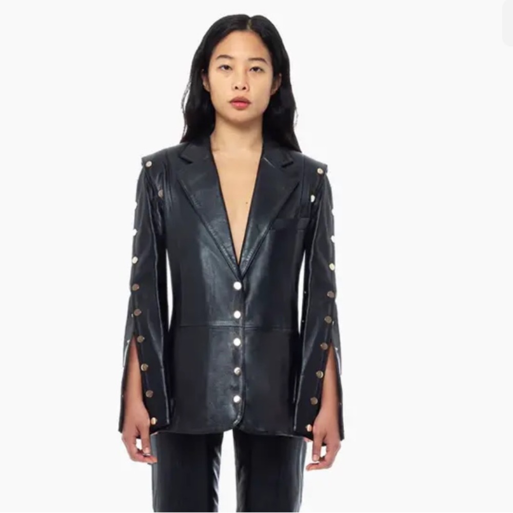 NWT Dan Cassab Eva Leather Jacket-L-$1230-OMG